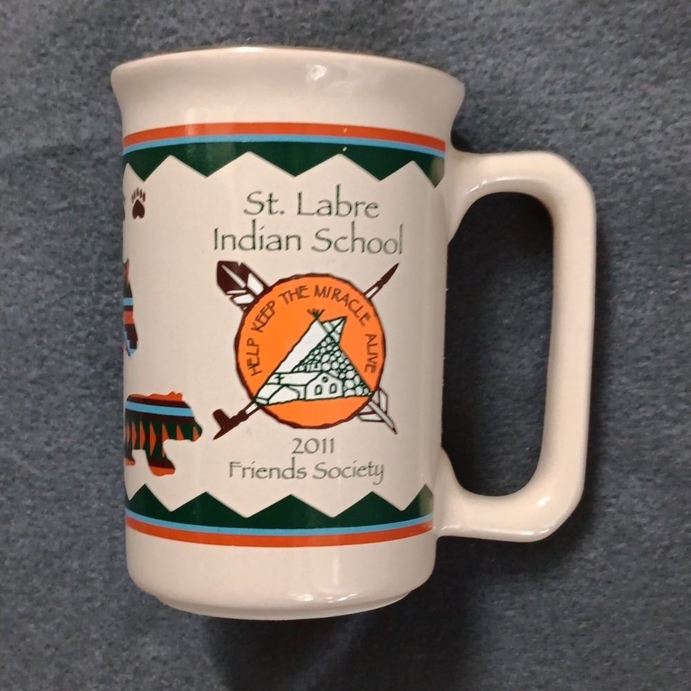 ST. LABRE Indian School 2011 Friends Society Teepee Native American Bear Mug
